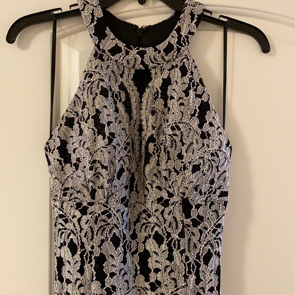 Lace evening gown